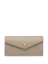 Chloé Envelope Logo-plaque Envelope Wallet In Brown