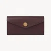 Chloé Envelope Long Wallet With Flap In Grained Leather