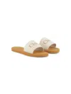 Chloé Logo-print Flip Flops In Ivory