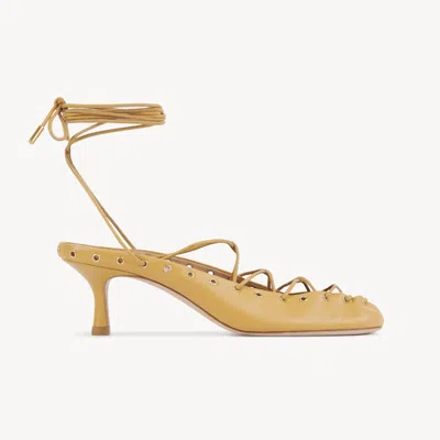 Chloé Escarpins  Ghillies Femme Or Taille 37 100% Cuir D'agneau In Brown
