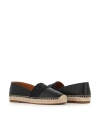 Chloé Womens Chloe Isla Logo-embossed Leather Espadrilles In Black