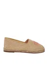 Chloé Chloe Kids Logo Embroidered Raffia Espadrilles In Nude