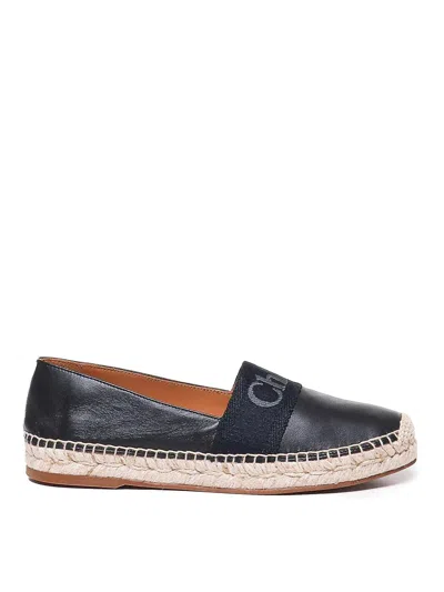 CHLOÉ ESPADRILLES IN LEATHER AND ROPE