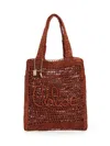 Chloé Clay Brown Raffia Summer Banana Tote Bag