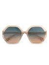 Chloé Esther Sunglasses In Gold
