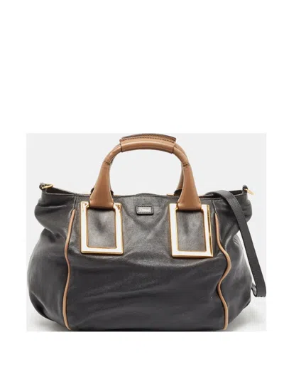 Pre-owned Chloé Ethel Leather Gold Clasp Satchel