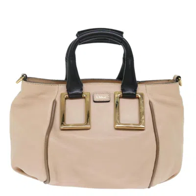 Pre-owned Chloé Ethel Leather Handbag () In Beige