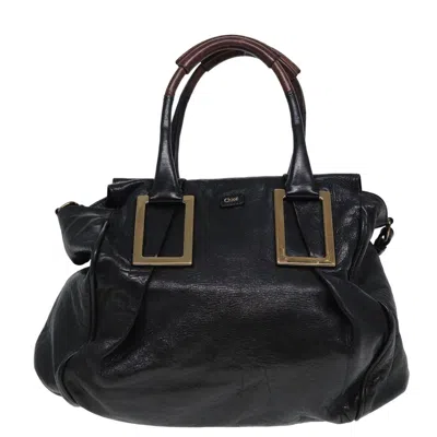Pre-owned Chloé Ethel Leather Handbag () In Black