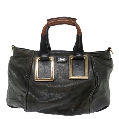 Pre-owned Chloé Ethel Leather Handbag () In Black