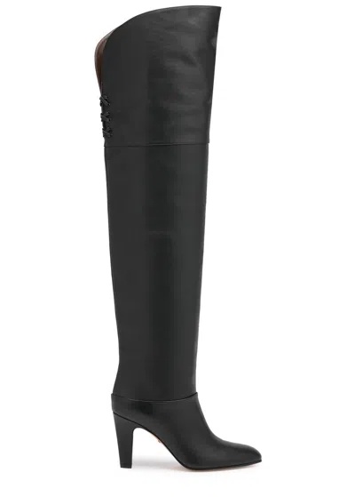 CHLOÉ CHLOE EVE 90 OVER-THE-KNEE LEATHER BOOTS