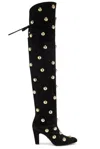 Chloé Eve Studded Leather Over-the-knee Boots In Black