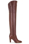 Chloé Brown Eve Thigh High Boots In Sooty Brown