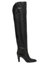 Chloé Knee-high Boots With Pointed Toe And Cone Heel In Black