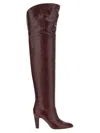 Chloé Eve Leather Over-the-knee Boots In Burnt Purple