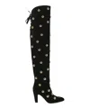 Chloé Eve Studded Leather Over-the-knee Boots In Black