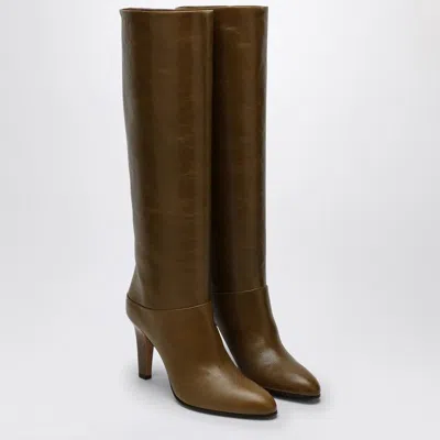 Chloé Eve Khaki Green Leather Boot Women