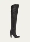 Chloé Eve Over-the-knee Leather Boots In 001 Black
