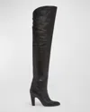 Chloé Eve Leather Over-the-knee Boots In Black