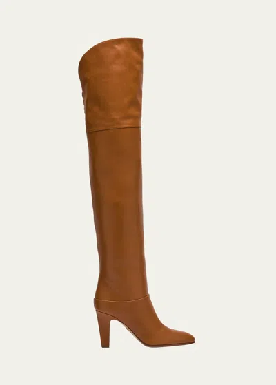 CHLOÉ EVE LEATHER OVER-THE-KNEE BOOTS