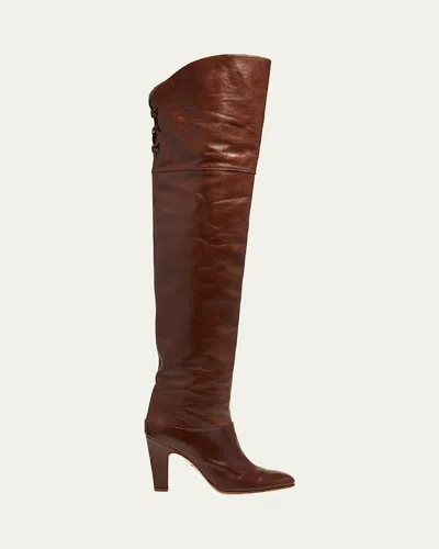 CHLOÉ EVE LEATHER OVER-THE-KNEE BOOTS