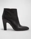 Chloé Eve 85 Heeled Leather Ankle Boots In Black