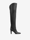 Chloé Knee-high Boots With Pointed Toe And Cone Heel In Black