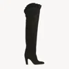 Chloé Cuissardes Eve Femme Noir Taille 38 100% Cuir De Brebis In Black