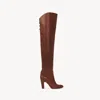 Chloé Eve Over-the-knee Boot In Brown