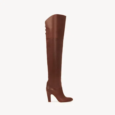 Chloé Eve Over-the-knee Boot In Brown