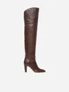Chloé Cuissardes Eve Femme Violet Taille 39 100% Cuir D'agneau In Sooty Brown