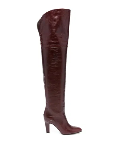 Chloé Eve Overknee Boots In Brown