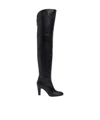 Chloé Womens Black Eve Over-the-knee Leather Boots Eur 40 / 7 Uk In Black