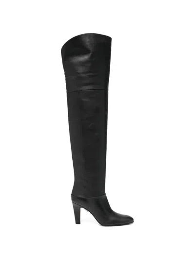 Pre-owned Chloé Eve Over-the-knee Boots In Black