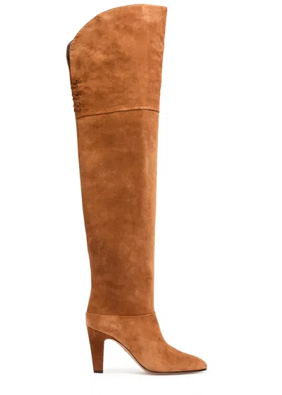 Chloé Chloe Eve Suede Over-the-knee Boots In Brown
