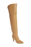 Chloé Eve Thigh High Boot In Amber Gold