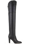 Chloé Knee-high Boots With Pointed Toe And Cone Heel In Black