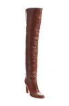 Chloé Eve Leather Over-the-knee Boots In Brown