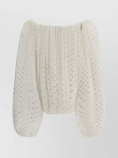 Chloé Greige Skirt With Back Drape In White