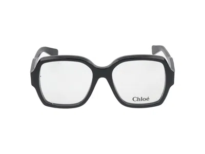 Chloé Eyeglasses In Black Black Transparent