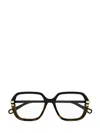 Chloé Eyewear Rectangle Frame Glasses In Black