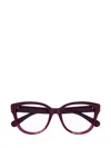 Chloé Gradient Square-frame Glasses In Burgundy