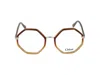 Chloé Oversized Geometric-frame Glasses In Gold