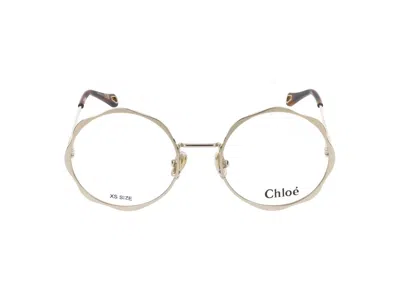 Chloé Eyeglasses In Gold Gold Transparent