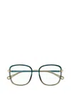Chloé Logo Marking Flat Light Mirror In Green