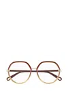 Chloé Geometric Frame Flat Mirror In Brown