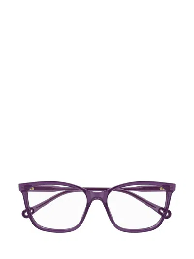 Chloé Eyewear Square Frame Glasses In Purple