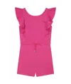 Chloé Eyelet-detailing Organic Cotton Playsuit In Pink