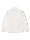 Chloé Embroidered Organic Cotton Shirt In White