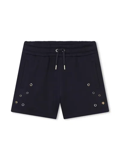 CHLOÉ EYELET-DETAILING ORGANIC COTTON SHORTS