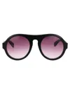 Chloé Pilot-frame Gradient-lens Sunglasses In 001 Black Black Red